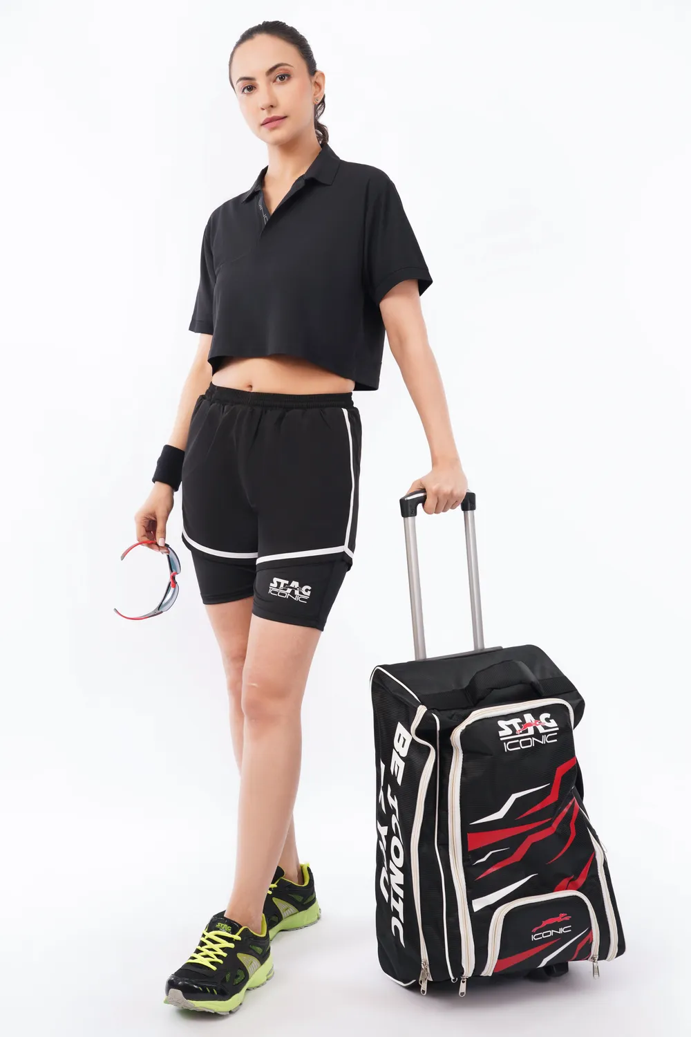 Stag Iconic TB-STR1 Trolley-Sporttasche Schwarz reissfest
