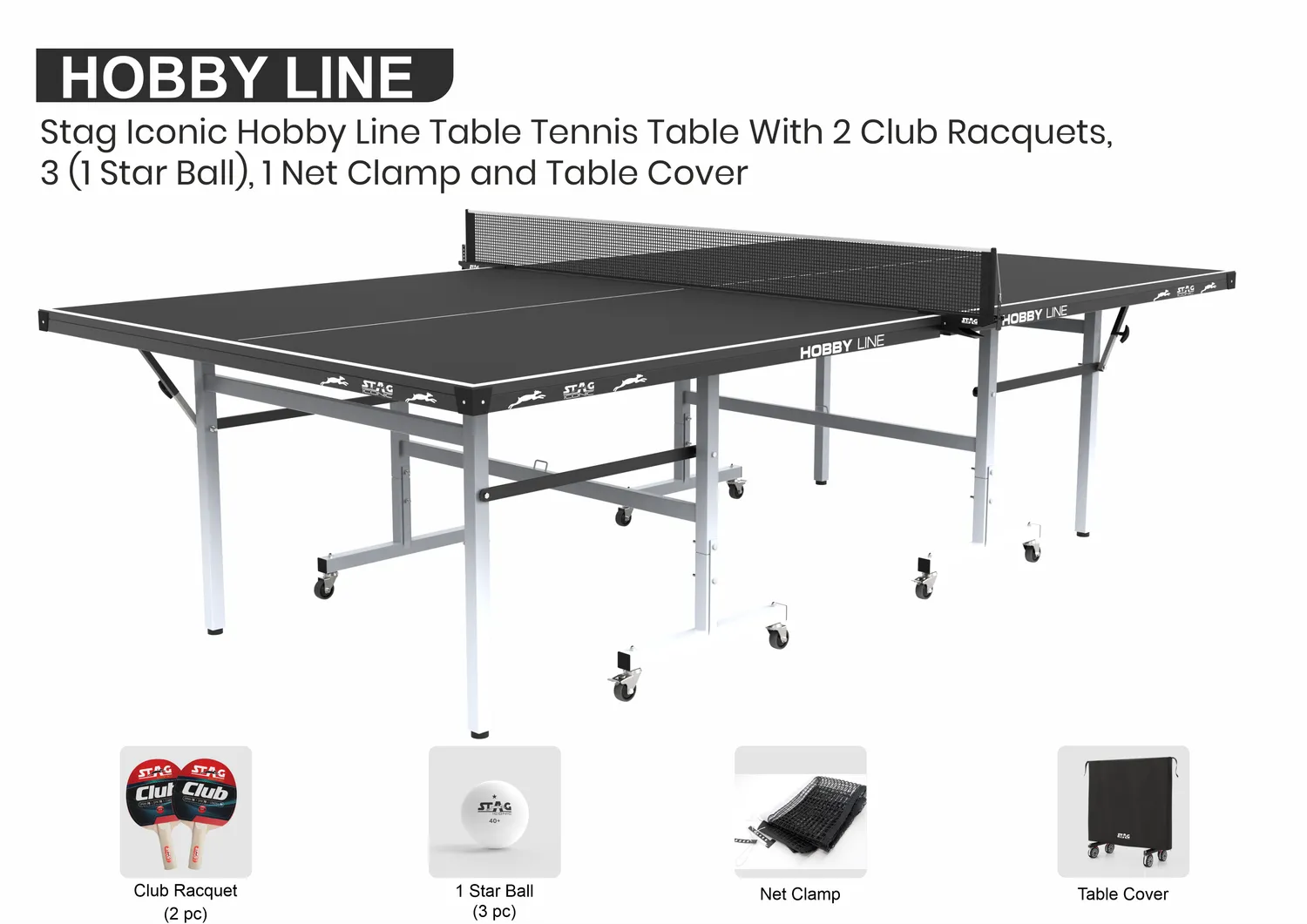 Stag Iconic Hobby Line Tischtennisplatte Turniergröße