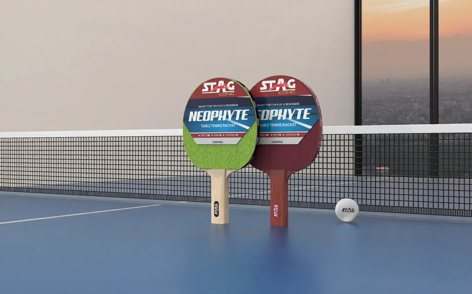 Stag Iconic Neophyte Series Tischtennisschläger Einsteiger Kontrolle