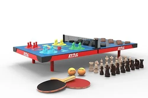 Stag Iconic 4-in-1 Mini Tischtennistisch blau
