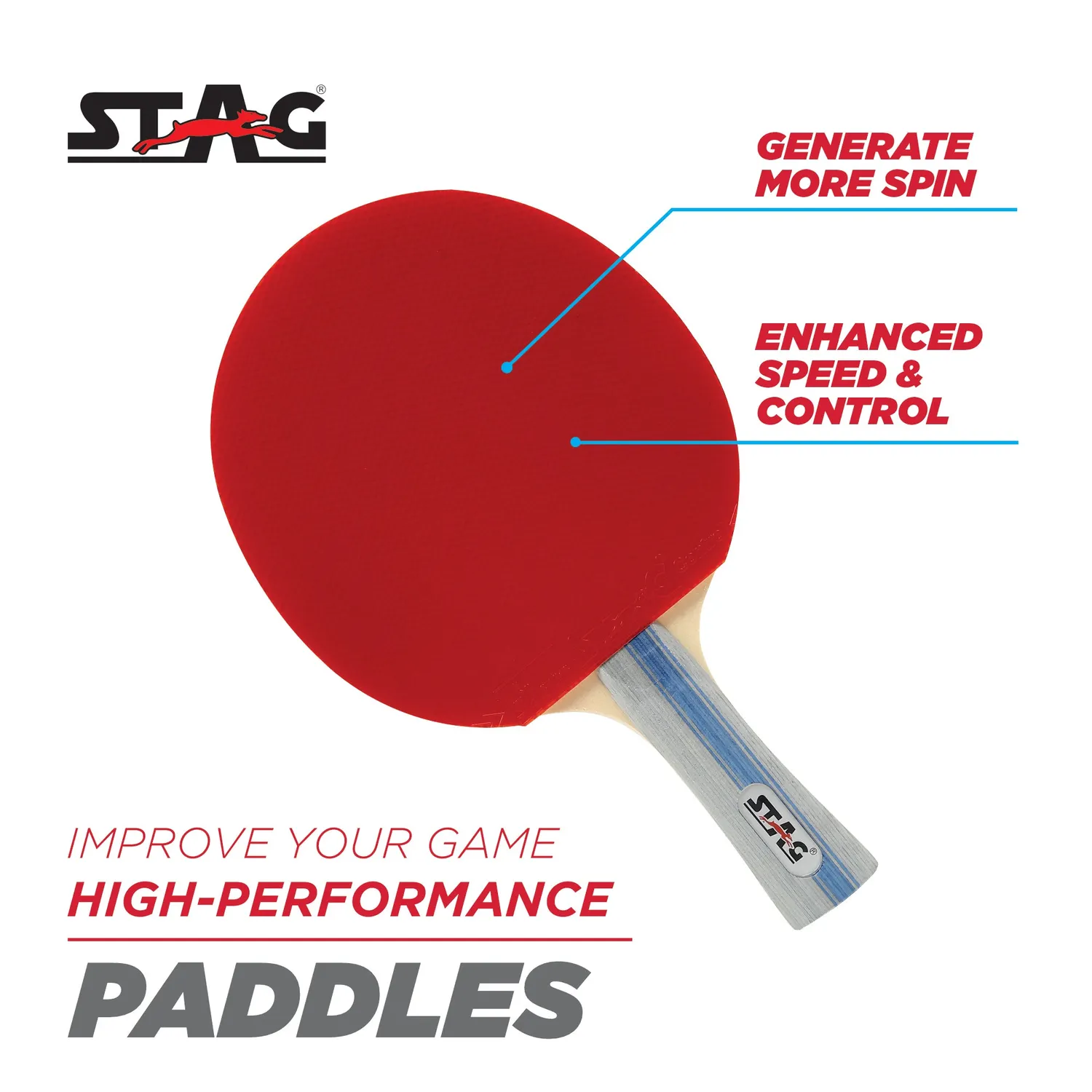 Stag Iconic 4 Star Tischtennis-Set 2 Schläger 3 Bälle