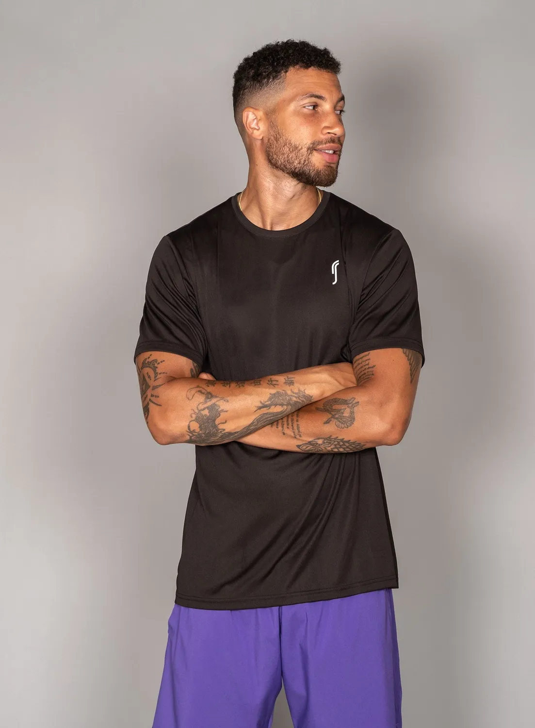 Robin Soderling Men's Performance Tee - Side Mesh Sportshirt Herren