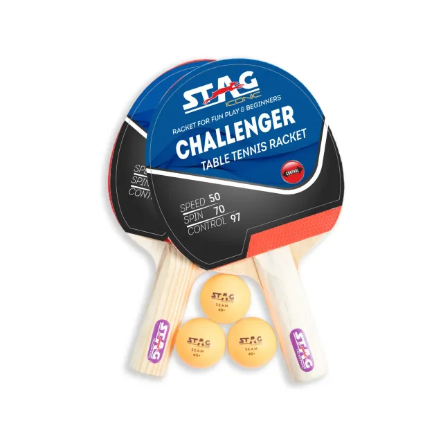 Stag Iconic Challenger Tischtennis-Set Schläger Bälle