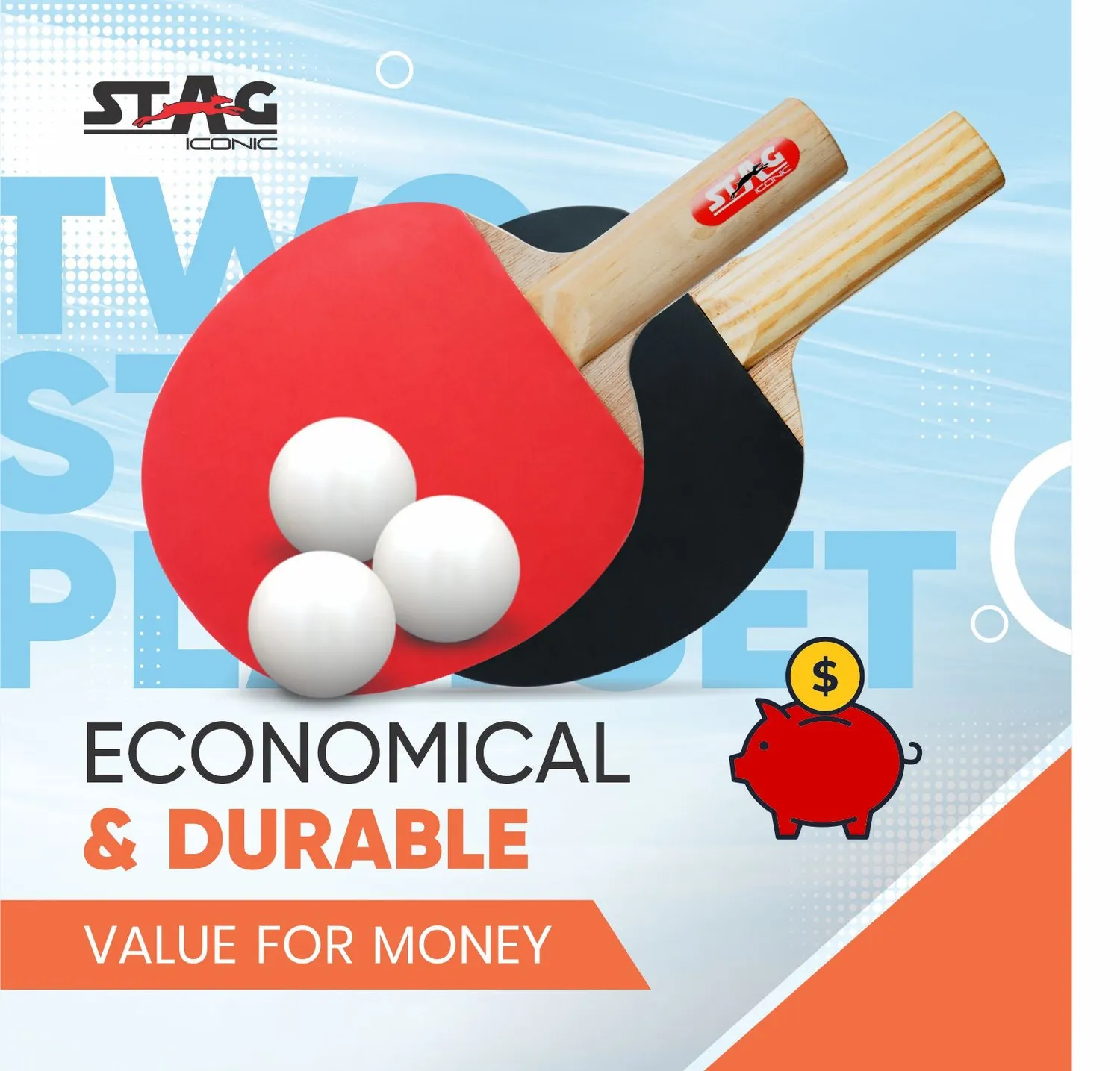 Stag Iconic 2 Star Anywhere Tischtennisset 2+3