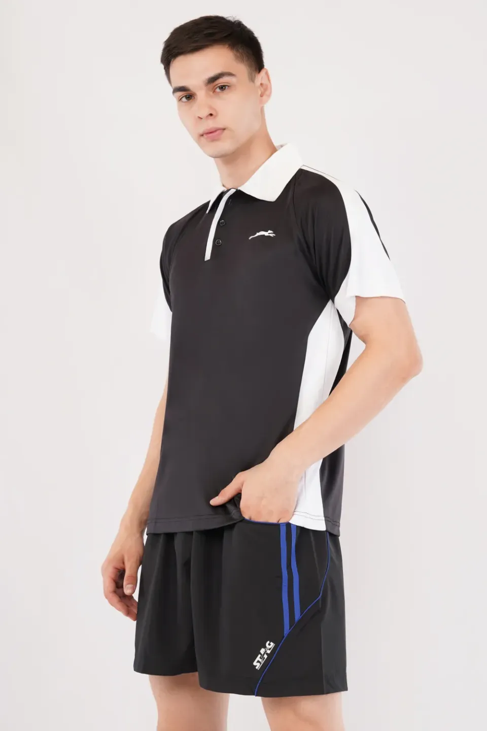 Stag Iconic Super Polo Neck Sport-T-Shirt mit Kragen