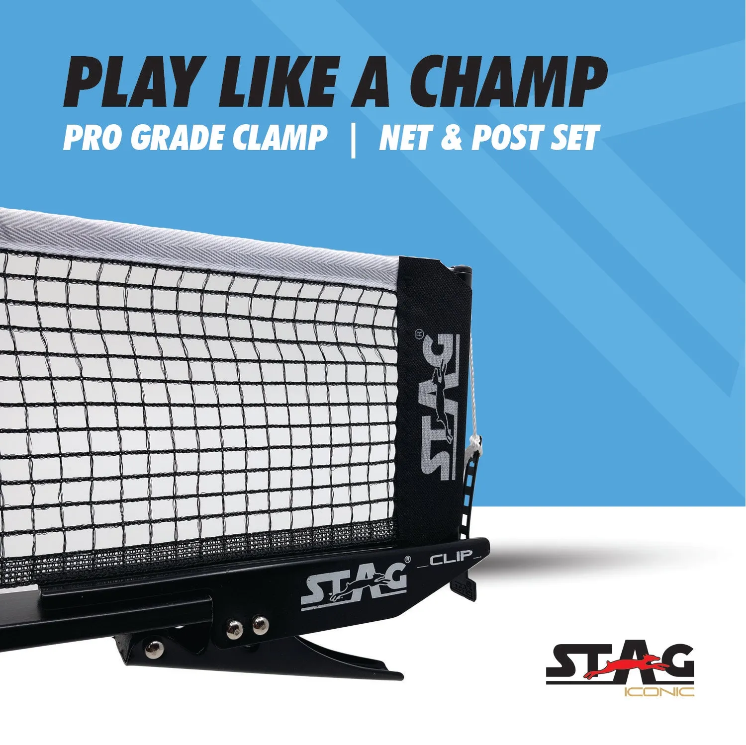 Stag Iconic Table Tennis Net & Post Set Tischtennisnetz