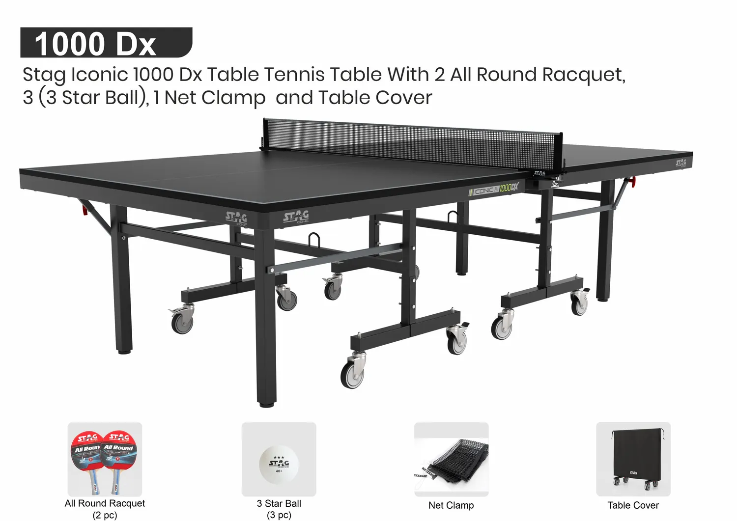 Stag Iconic 1000 DX Tischtennisplatte Profi klappbar