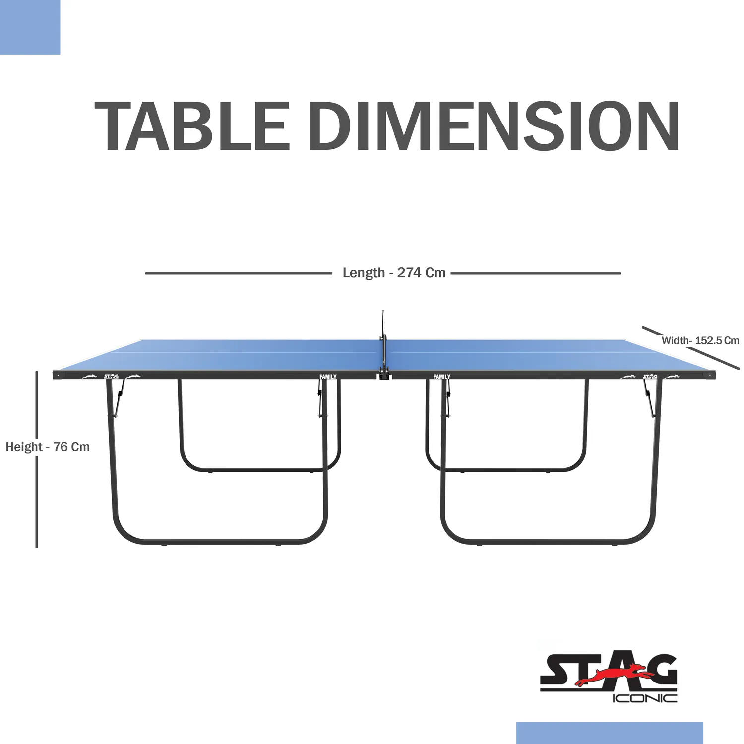 Stag Iconic Family Series Tischtennisplatte 15mm klappbar
