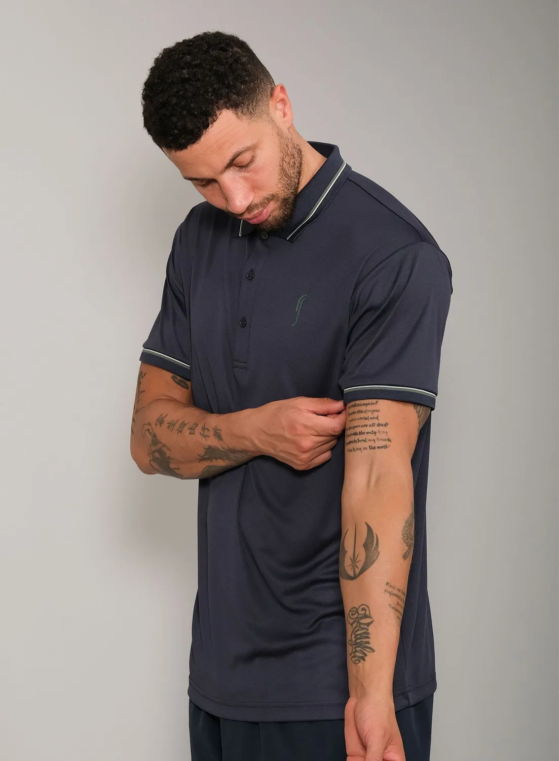 Robin Soderling Performance Court Polo Herren Streifenkragen