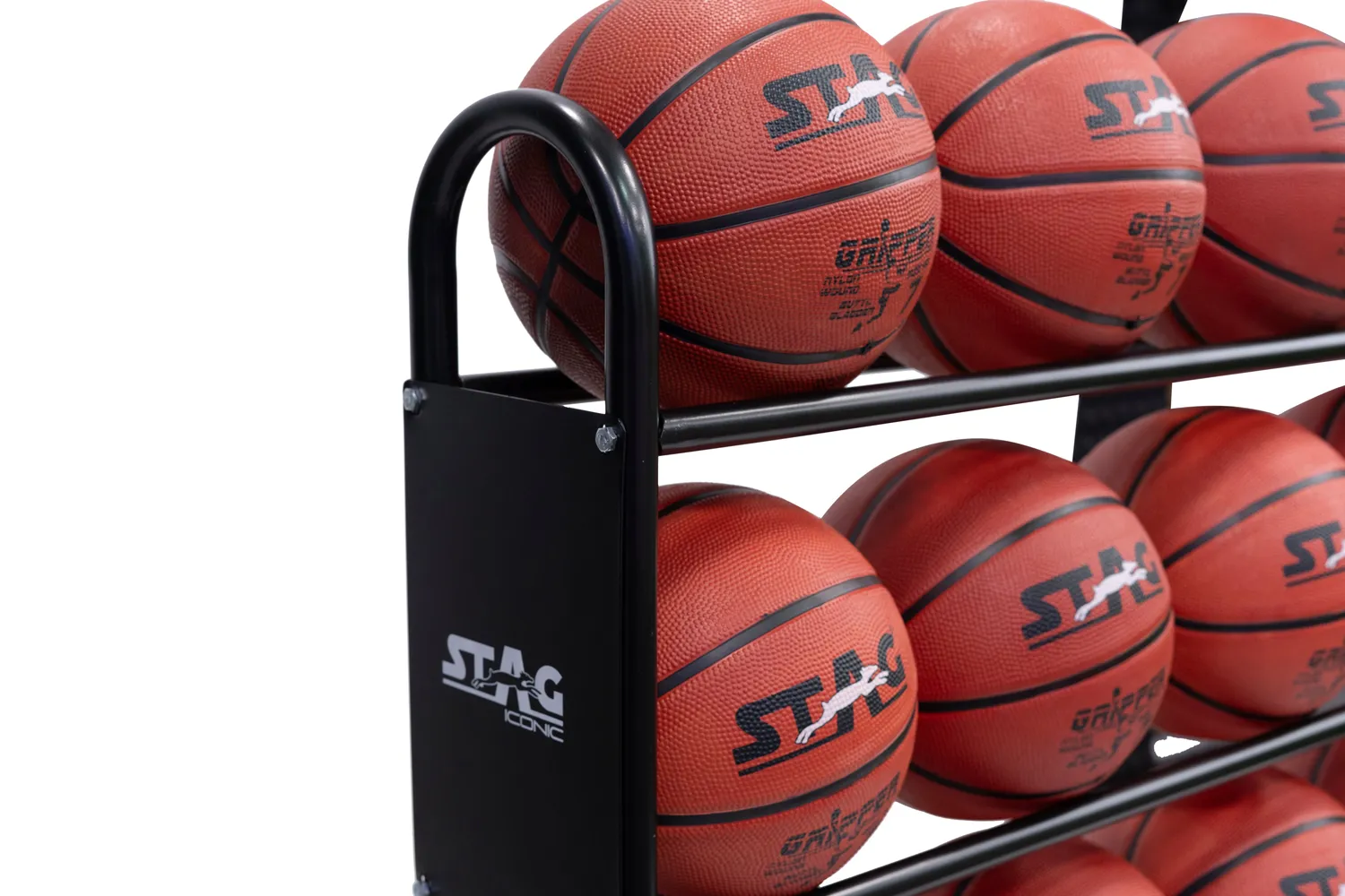 Stag Iconic Balltrolley Stahlwagen mit Rollen 16 Bälle