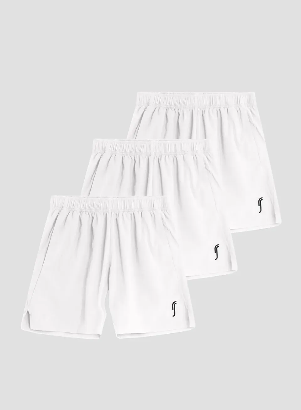 Robin Soderling Performance Shorts Tennisshorts 3er weiß Balltaschen