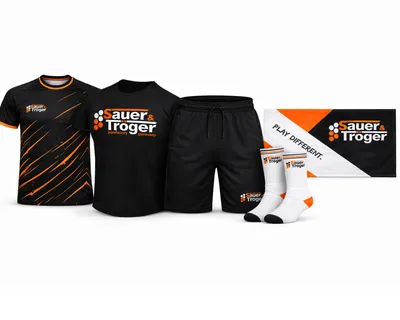 Sauer & Tröger T-Shirt Funktionsshirt Polyester Logo