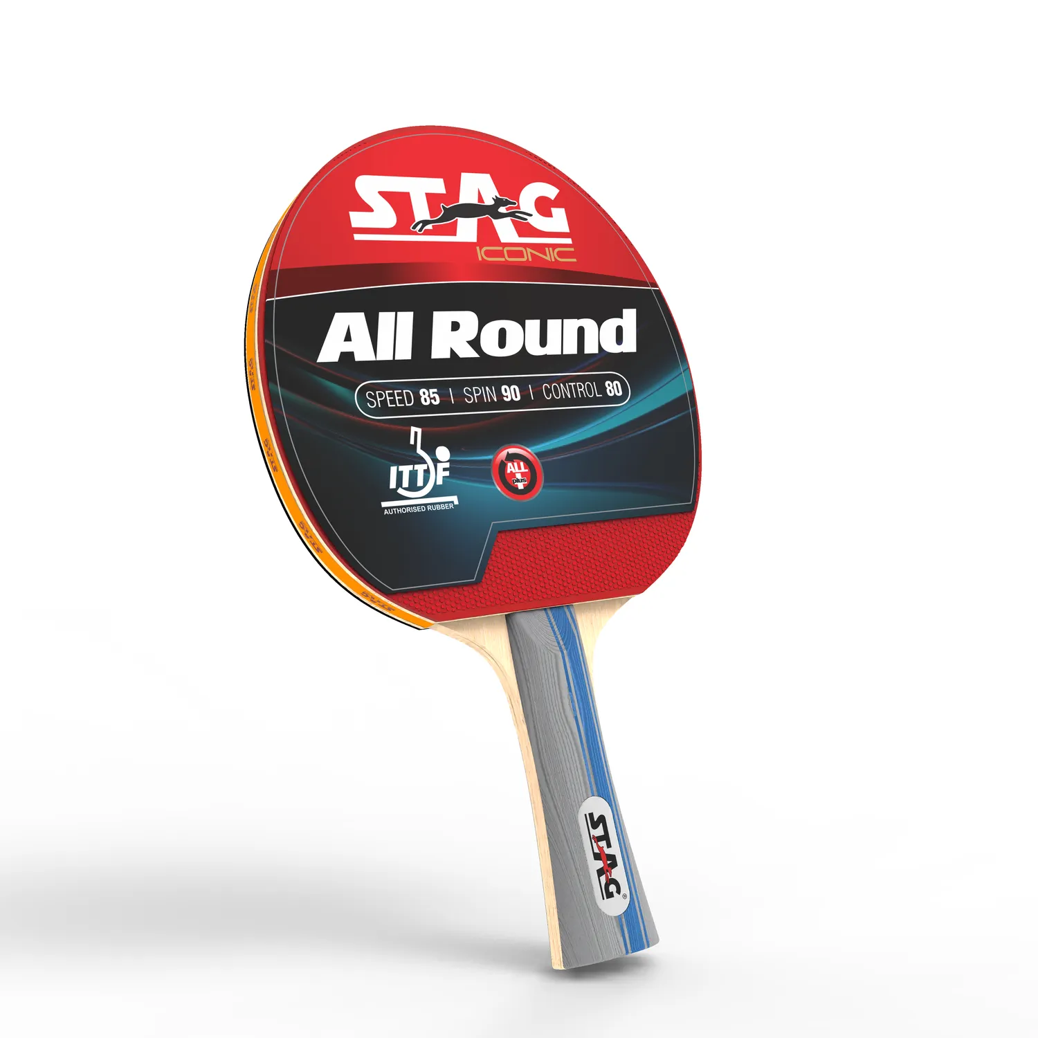 Stag Iconic All Round Tischtennisschläger Rot 2 mm