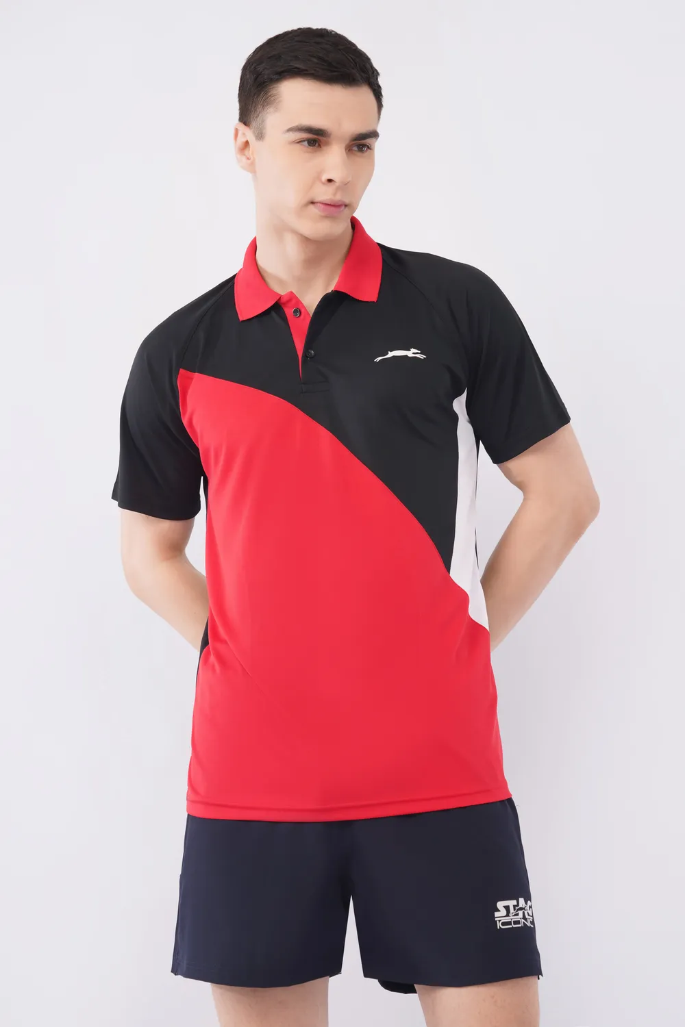 Stag Iconic Super Polo Neck Sport-T-Shirt mit Kragen