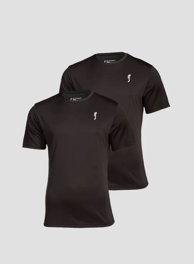 Robin Soderling Performance Tee T-Shirt Herren schwarz 2er-Pack