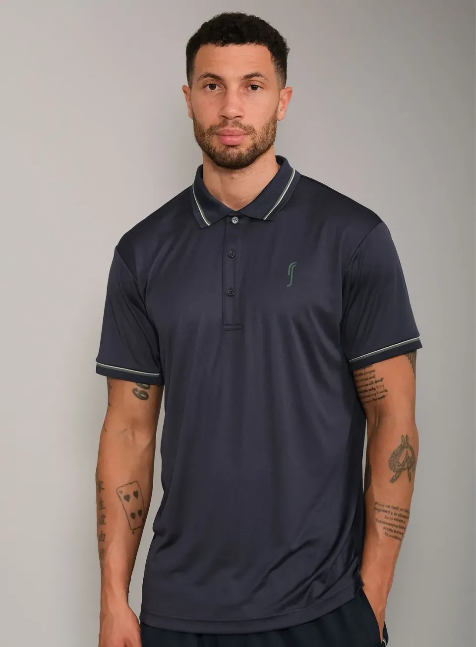 Robin Soderling Performance Court Polo Herren Streifenkragen