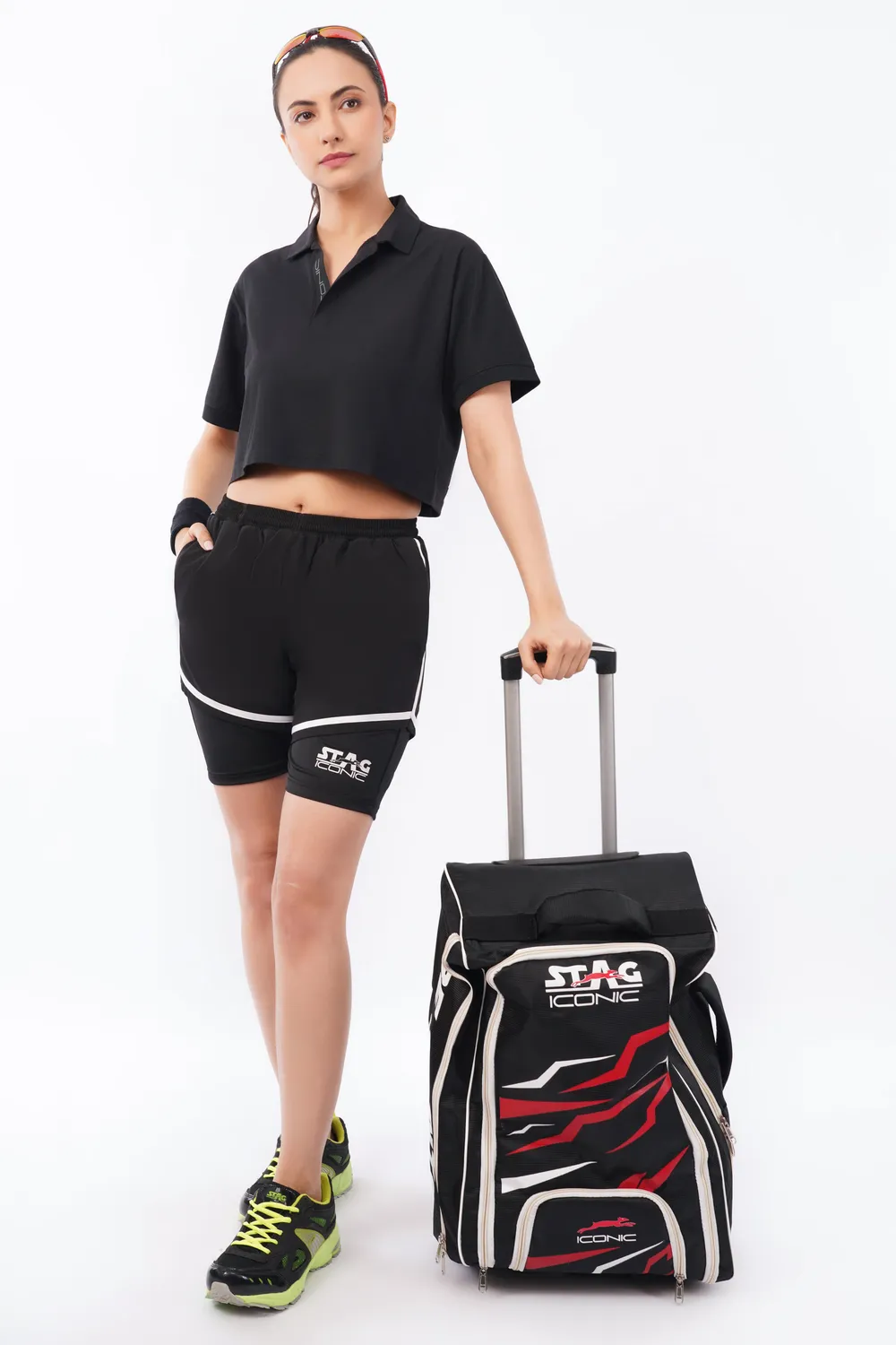 Stag Iconic TB-STR1 Trolley-Sporttasche Schwarz reissfest