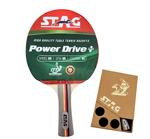 Stag Iconic Powerdrive+ Tischtennisschläger Holzkiste ITTF