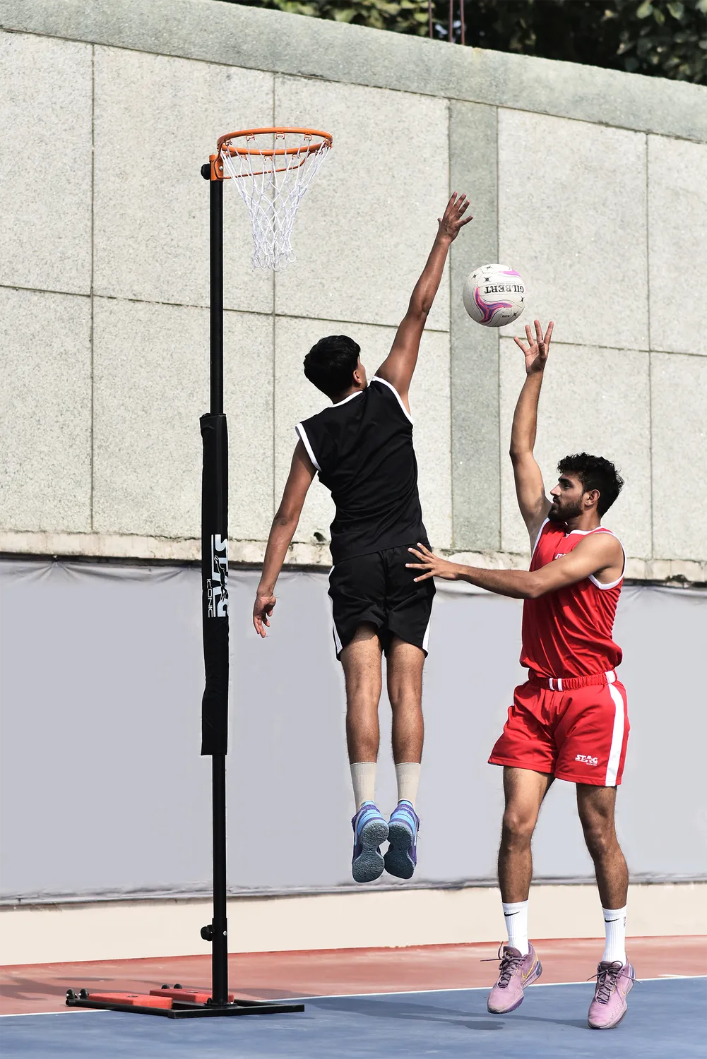 Stag Iconic Swiftshot Netballkorb höhenverstellbar fahrbar