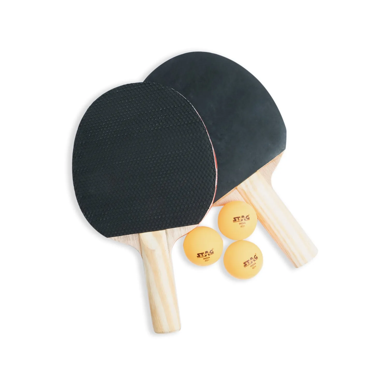 Stag Iconic 1 Star Tischtennis-Set 2 Schläger 3 Bälle mit Hülle