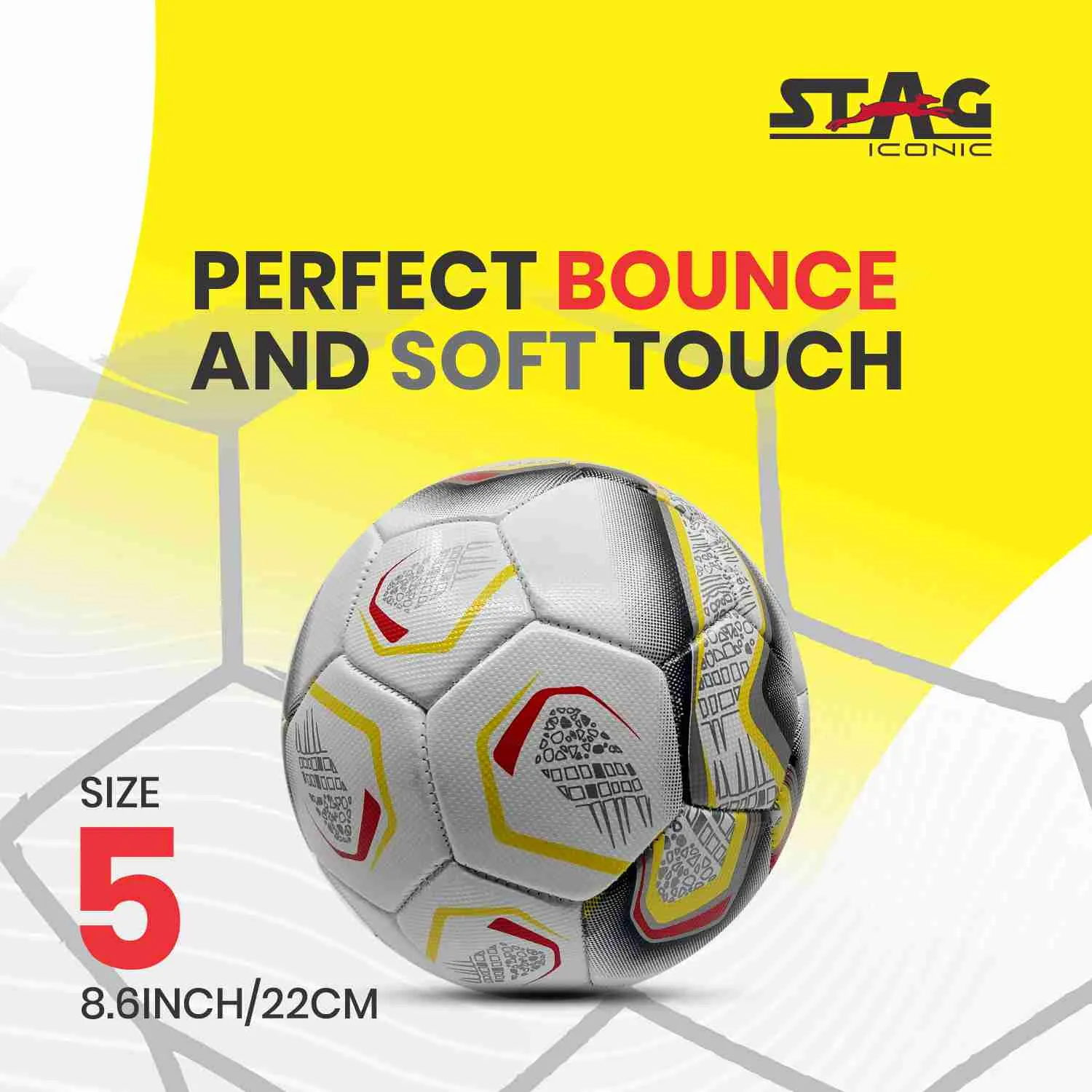 Stag Iconic Club Fußball Größe 5 für Kinder