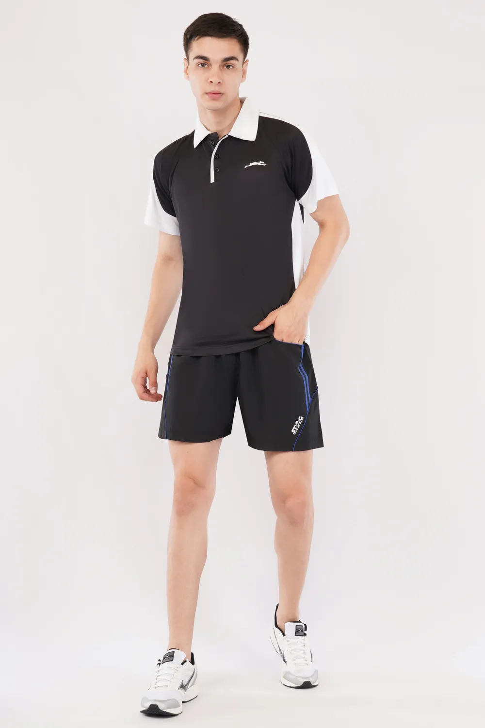 Stag Iconic Super Polo Neck Sport-T-Shirt mit Kragen