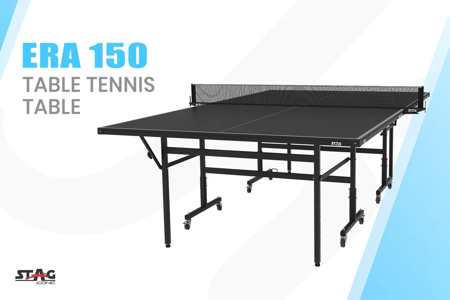 Stag Iconic Era 150 Tischtennistisch Indoor Schwarz UV-beschichtet