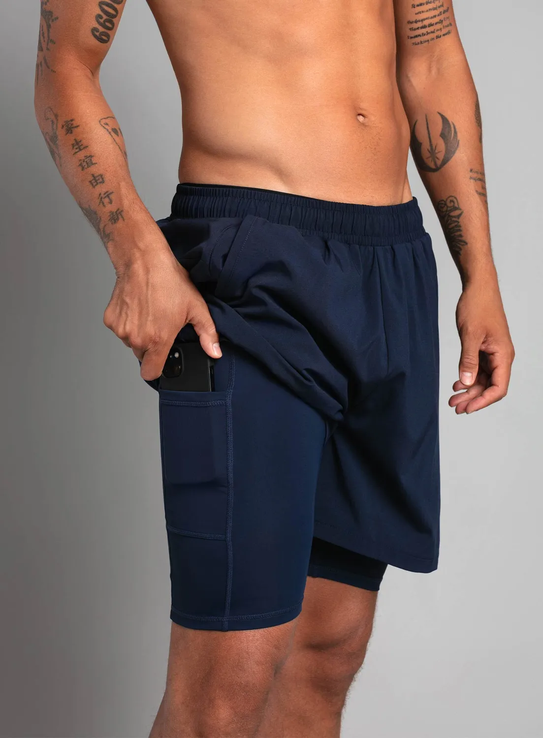 Robin Soderling Performance 2 in 1 Shorts Herren mit Innenshort