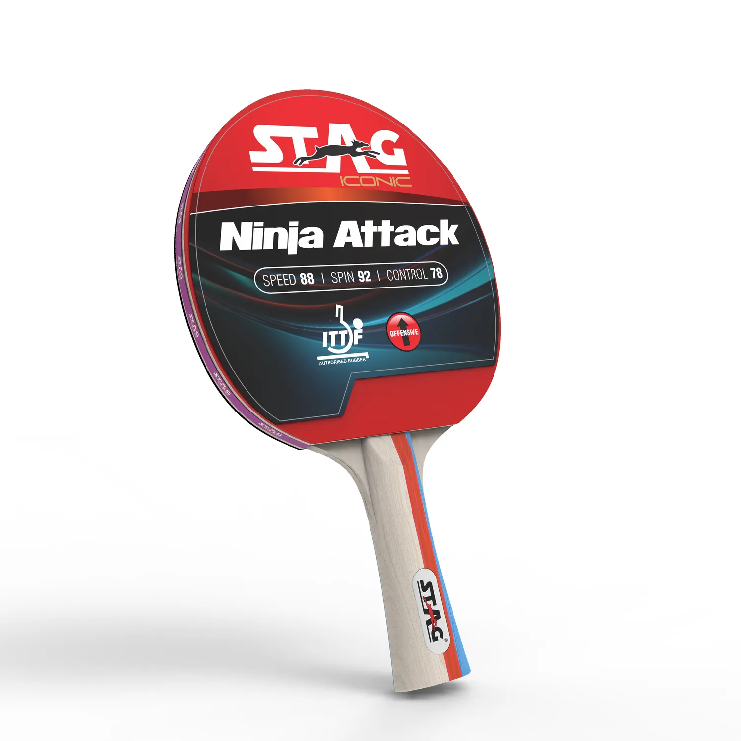 Stag Iconic Ninja Attack Tischtennisschläger für Angriffsspiel