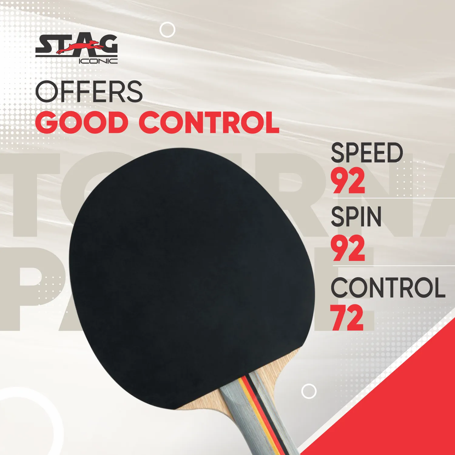 Stag Iconic Ninja Fire Tischtennisschläger